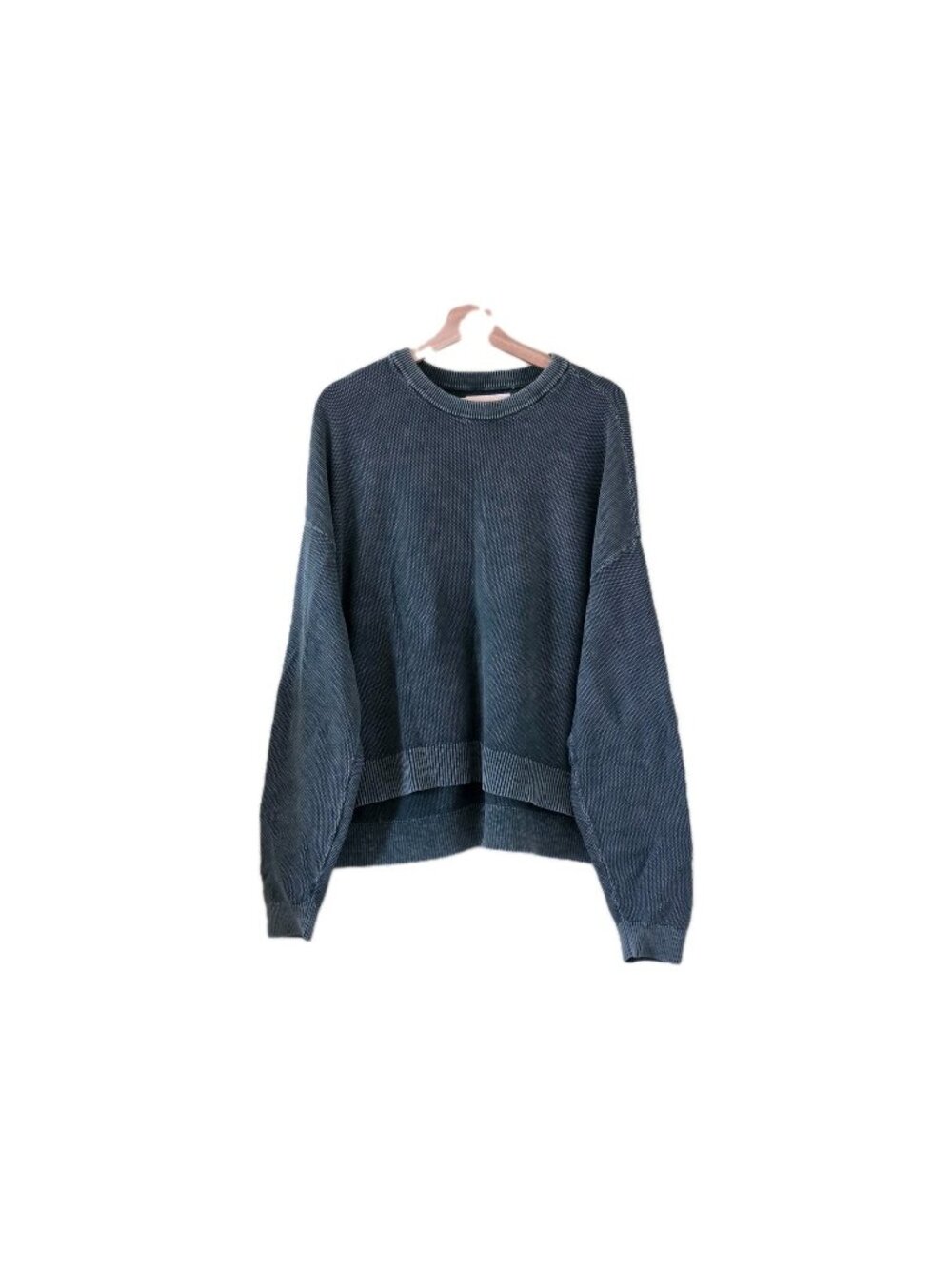 PacSun Textured Oversized Sweater Mens M Green Mineral Wash Cotton Grunge Skater